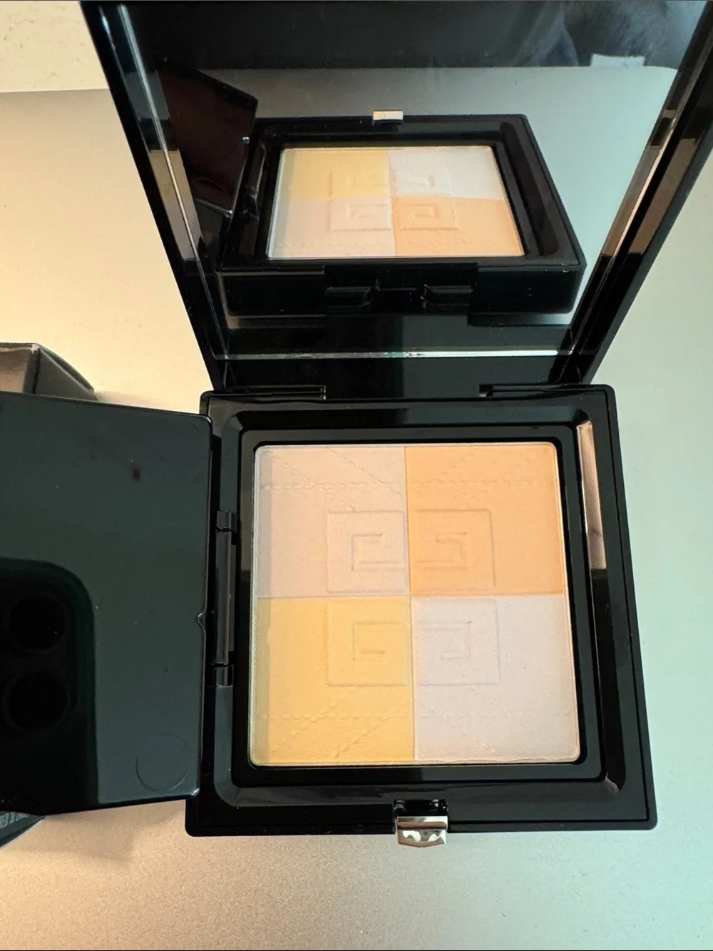Givenchy Black and Silver Prisme Libre 4-Color Pressed Powder Compact